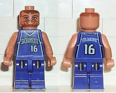 LEGO Minifigure-NBA Predrag Stojakovic, Sacramento Kings #16-Sports / Basketball-NBA020-Creative Brick Builders